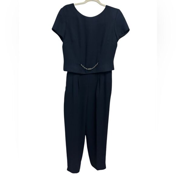 Vintage Navy Jumpsuit Dark Blue One Piece Liz Claiborne Dresses - Picture 2 of 9